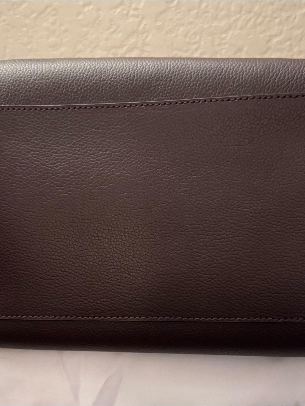 COACH Polished Pebble Leather Market Tote in Oxblood with Turnlock Strap - Picture 2 of 6